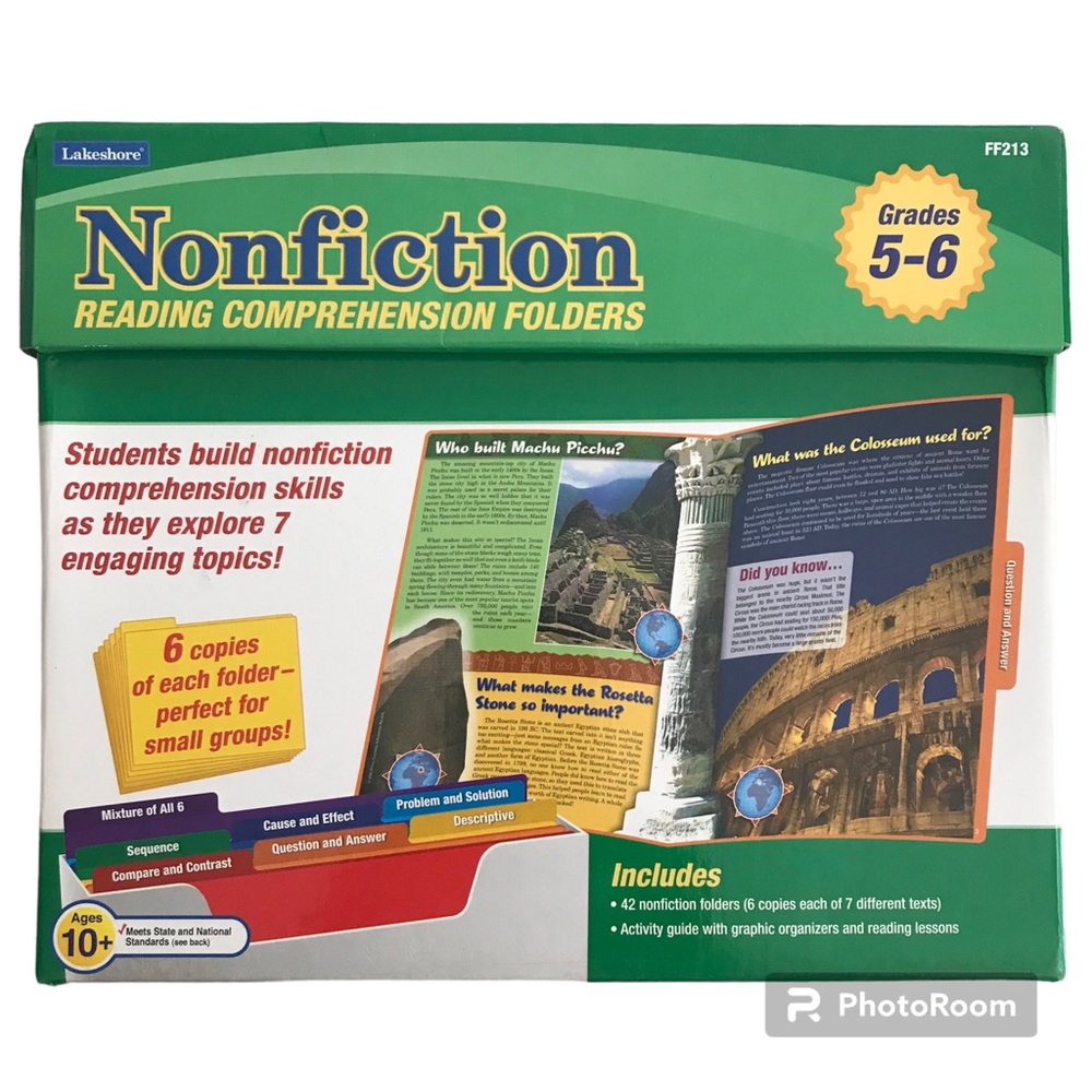 Lakeshore Nonfiction Reading Comprehension Folders Grades 5-6 NWOT